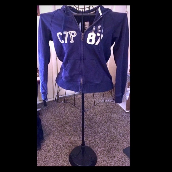 Chip & Pepper Tops - 3/$11 Navy double zipper cozy hoodie